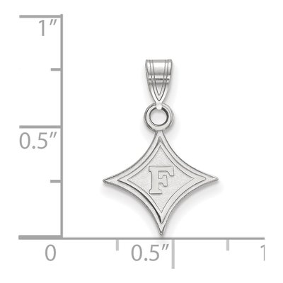 Furman University 10K White Gold Small Pendant – view 2