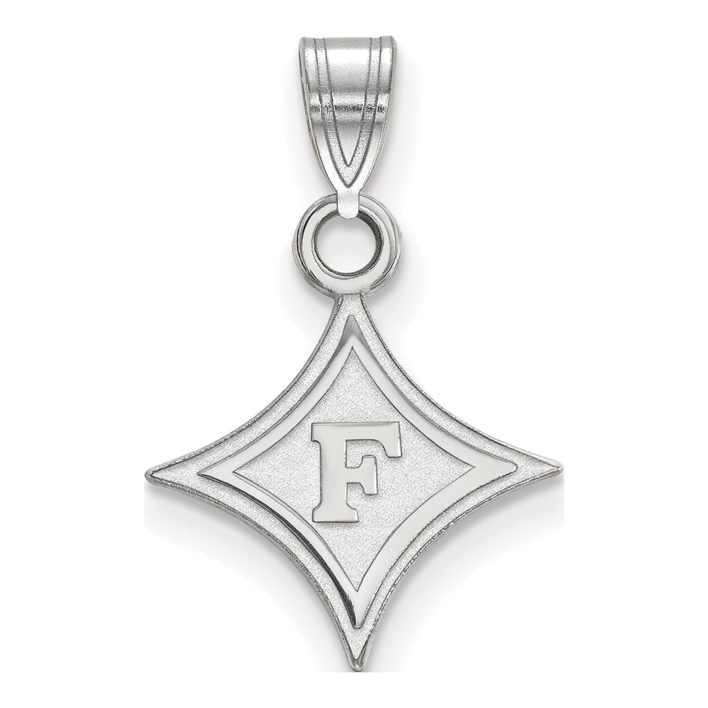 Furman University 10K White Gold Small Pendant