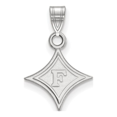 Furman University 10K White Gold Small Pendant