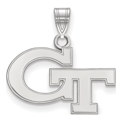 Georgia Institute of Technology 10K White Gold G-T Small Pendant