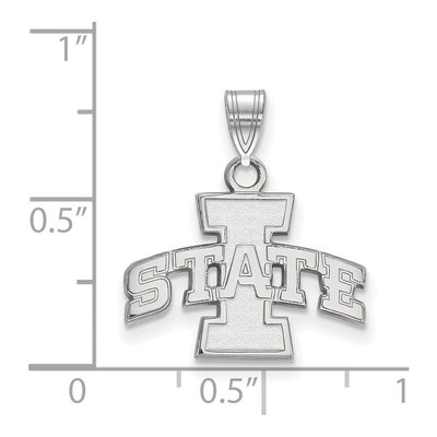 Iowa State University 10K White Gold Small Pendant – view 2