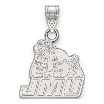James Madison University 10K White Gold Small Pendant