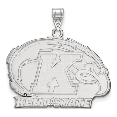 Kent State University 10K White Gold Large Pendant