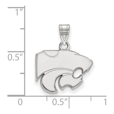Kansas State University 10K White Gold Wildcat Small Pendant – view 2