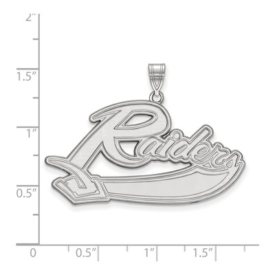 Mt Union College 10K White Gold Raiders Extra Large Pendant – view 2