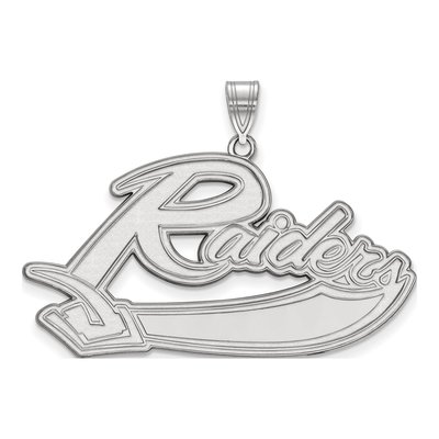 Mt Union College 10K White Gold Raiders Extra Large Pendant