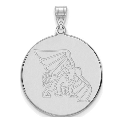 Missouri Western State University 10K White Gold Griffon Extra Large Disc Pendant