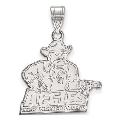 New Mexico State University 10K White Gold Aggies Large Pendant