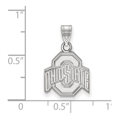 Ohio State University 10K White Gold Small Pendant – view 2