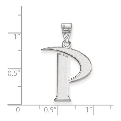 Pepperdine University 10K White Gold Large Letter P Pendant – view 2
