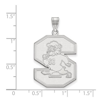 South Carolina State University 10K White Gold Extra Large Pendant – view 2