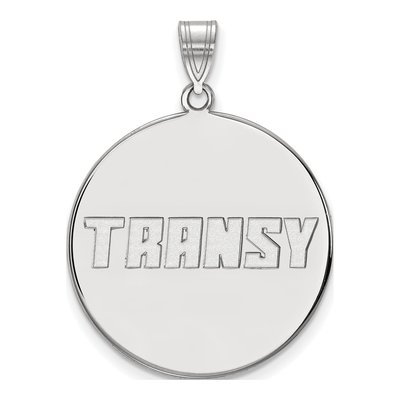 Transylvania University 10K White Gold Extra Large Disc Pendant