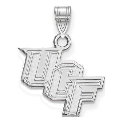 University of Central Florida 10K White Gold U-C-F Small Pendant