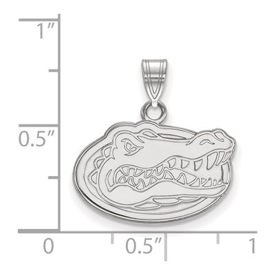 University of Florida 10K White Gold Gator Small Pendant – view 2