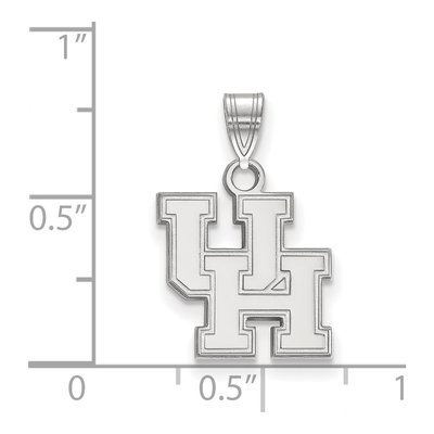 University of Houston 10K White Gold U-H Small Pendant – view 2