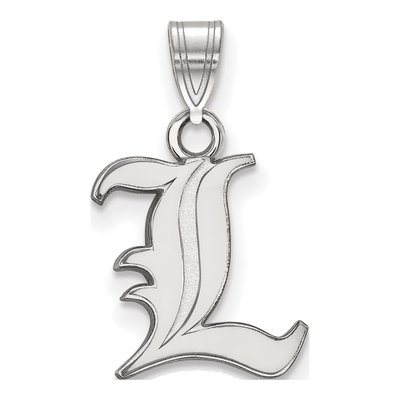 University of Louisville 10K White Gold Small Letter L Pendant