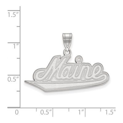 University of Maine 10K White Gold Large Pendant – view 2