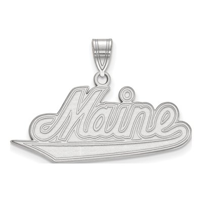 University of Maine 10K White Gold Large Pendant