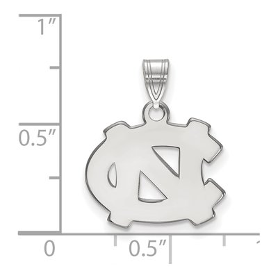 University of North Carolina 10K White Gold N-C Small Pendant – view 2