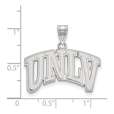 University of Nevada Las Vegas 10K White Gold Of Las U-N-L-V Large Pendant – view 2