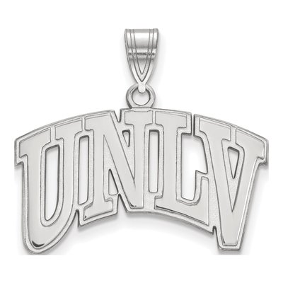 University of Nevada Las Vegas 10K White Gold Of Las U-N-L-V Large Pendant