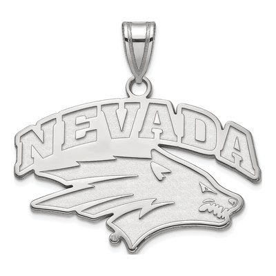 University of Nevada 10K White Gold Reno Large Pendant