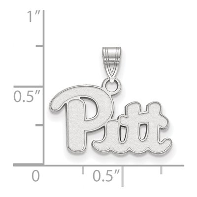 University of Pittsburgh 10K White Gold Small Pendant – view 2