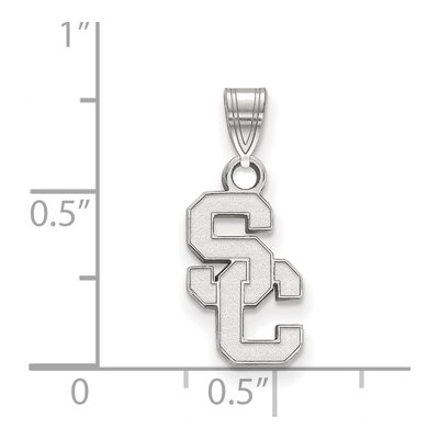 University of Southern California 10K White Gold S-C Small Pendant – view 2
