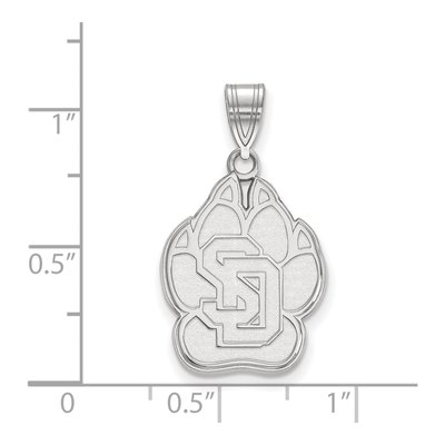 University of South Dakota 10K White Gold Large Pendant – view 2