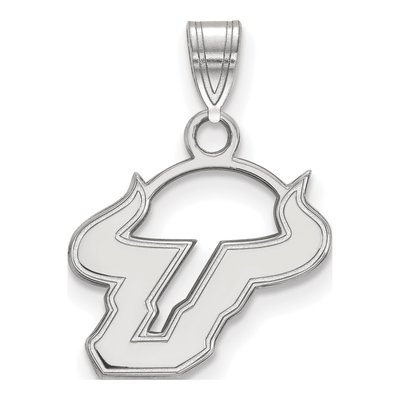 University of South Florida 10K White Gold Bull Small Pendant