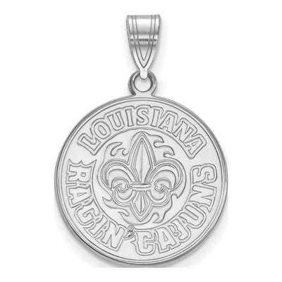 University of Louisiana at Lafayette 10K White Gold Large Pendant