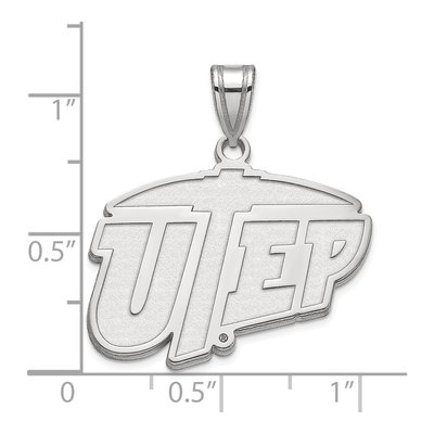 University of Texas at El Paso 10K White Gold Large Pendant – view 2
