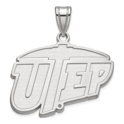 University of Texas at El Paso 10K White Gold Large Pendant
