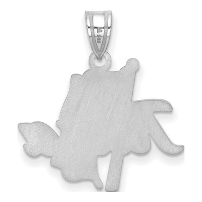 University of Tulsa 10K White Gold Large Pendant – view 4