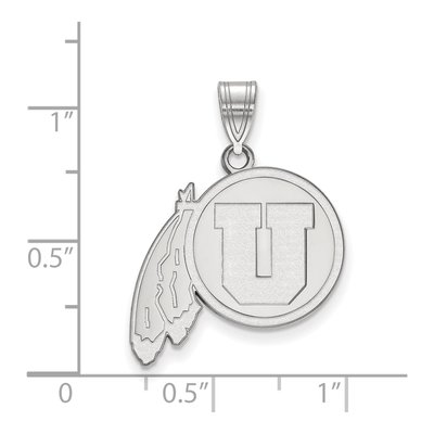 University of Utah 10K White Gold Large Pendant – view 2