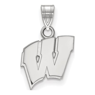 University of Wisconsin 10K White Gold Small Letter W Pendant