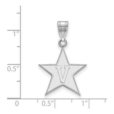 Vanderbilt University 10K White Gold Large Pendant – view 3
