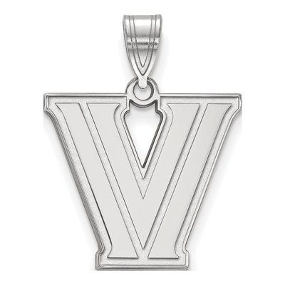 Villanova University 10K White Gold Medium Letter V Pendant