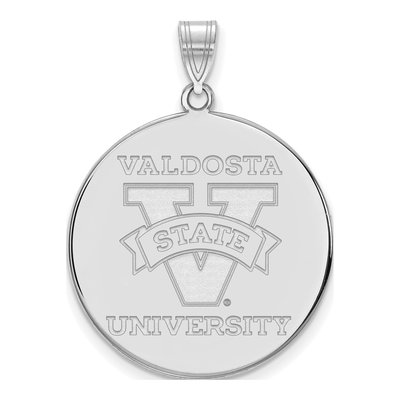 Valdosta State University 10K White Gold Extra Large Disc Pendant