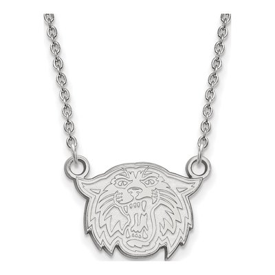 Villanova University 10K White Gold Wildcat Small Necklace