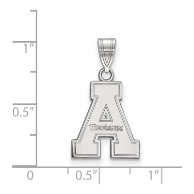 Appalachian State University 10K White Gold Medium Pendant – view 2