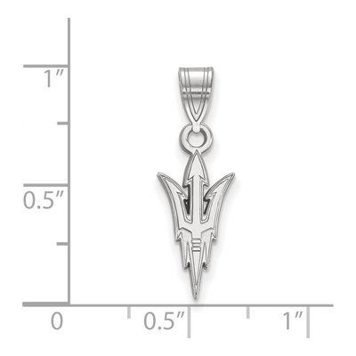 Arizona State University 10K White Gold Pitchfork Medium Pendant – view 2