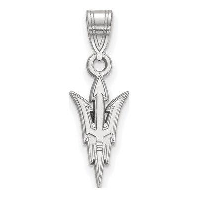 Arizona State University 10K White Gold Pitchfork Medium Pendant