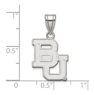 Baylor University 10K White Gold Bears Medium Pendant – view 3