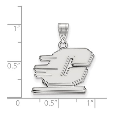 Central Michigan University 10K White Gold Medium Letter C Pendant – view 2