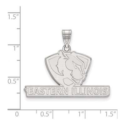 Eastern Illinois University 10K White Gold Large Pendant – view 2
