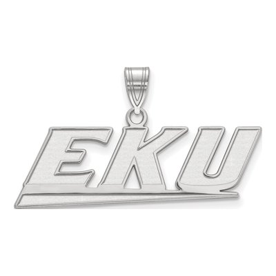 Eastern Kentucky University 10K White Gold E-K-U Medium Pendant