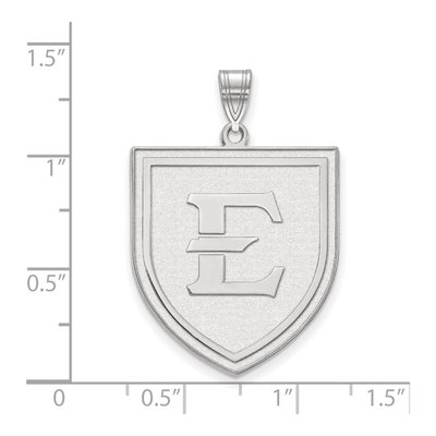 East Tennessee State University 10K White Gold Shield Extra Large Letter E Pendant – view 3