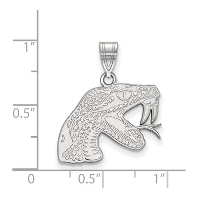 Florida A&M University 10K White Gold Rattler Medium Pendant – view 2