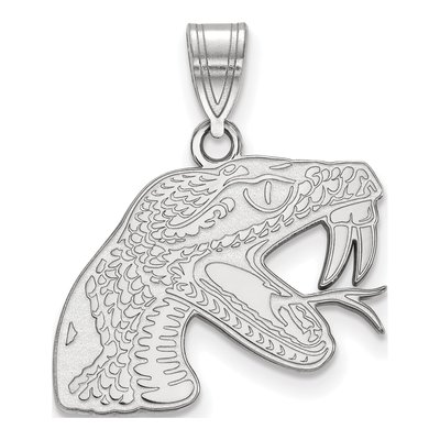 Florida A&M University 10K White Gold Rattler Medium Pendant